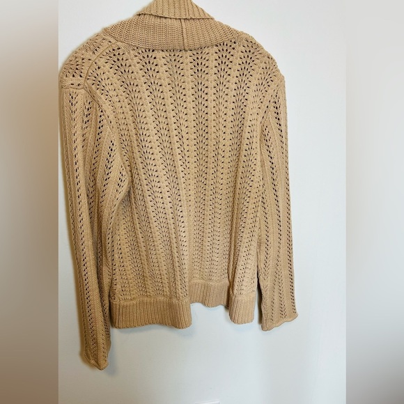J. Jill Cable Knit Button‎ Front Cardigan Sweater Shrug Size Medium Summer - Picture 7 of 9